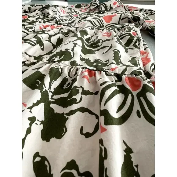 Maeve Anthropologie Sz XS Bettina Shirtdress Cotton Abstract Mini Babydoll Boho - Picture 9 of 16